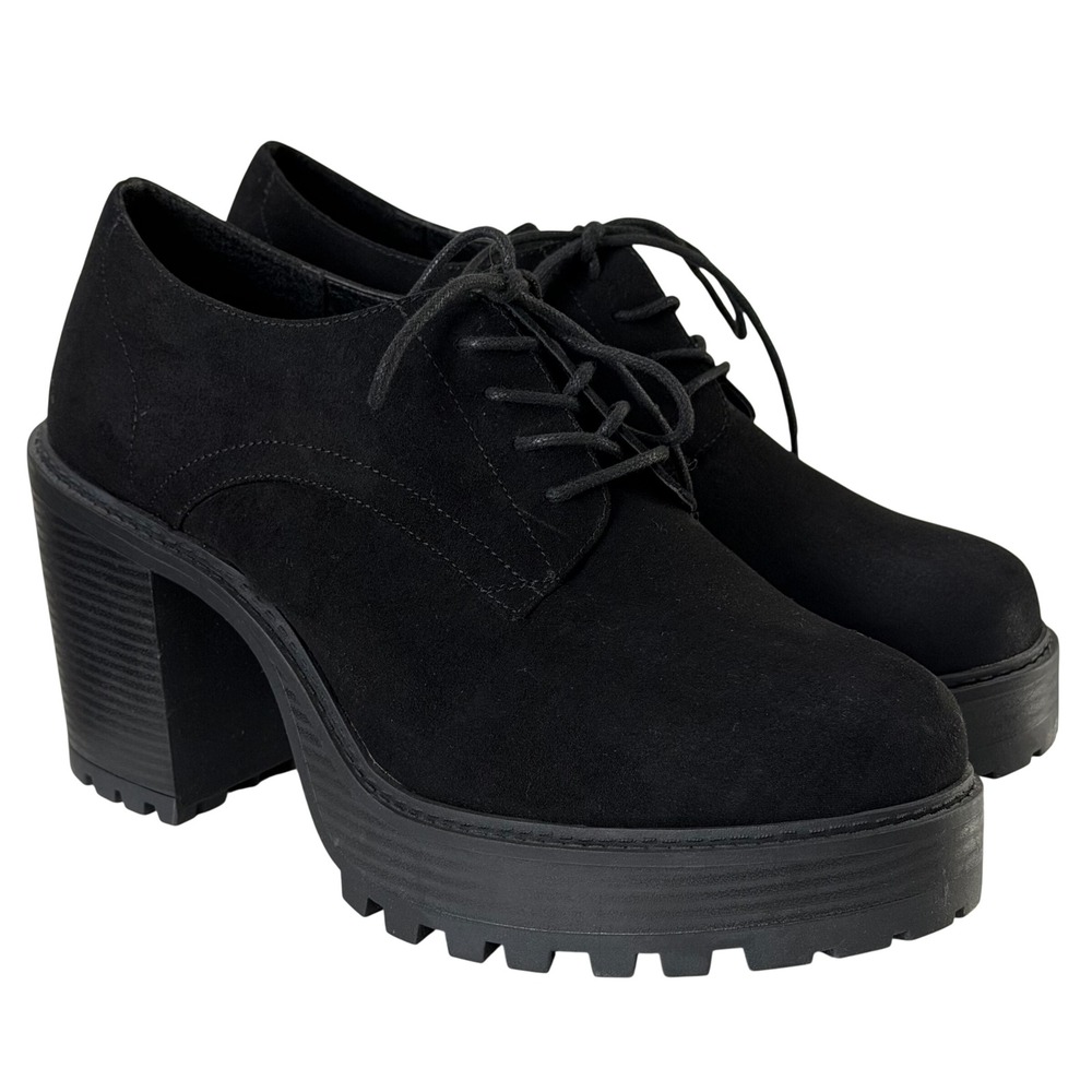 Torrid Black Platform Oxford Heels Size 13 Wide NWT Chunky Lug Sole